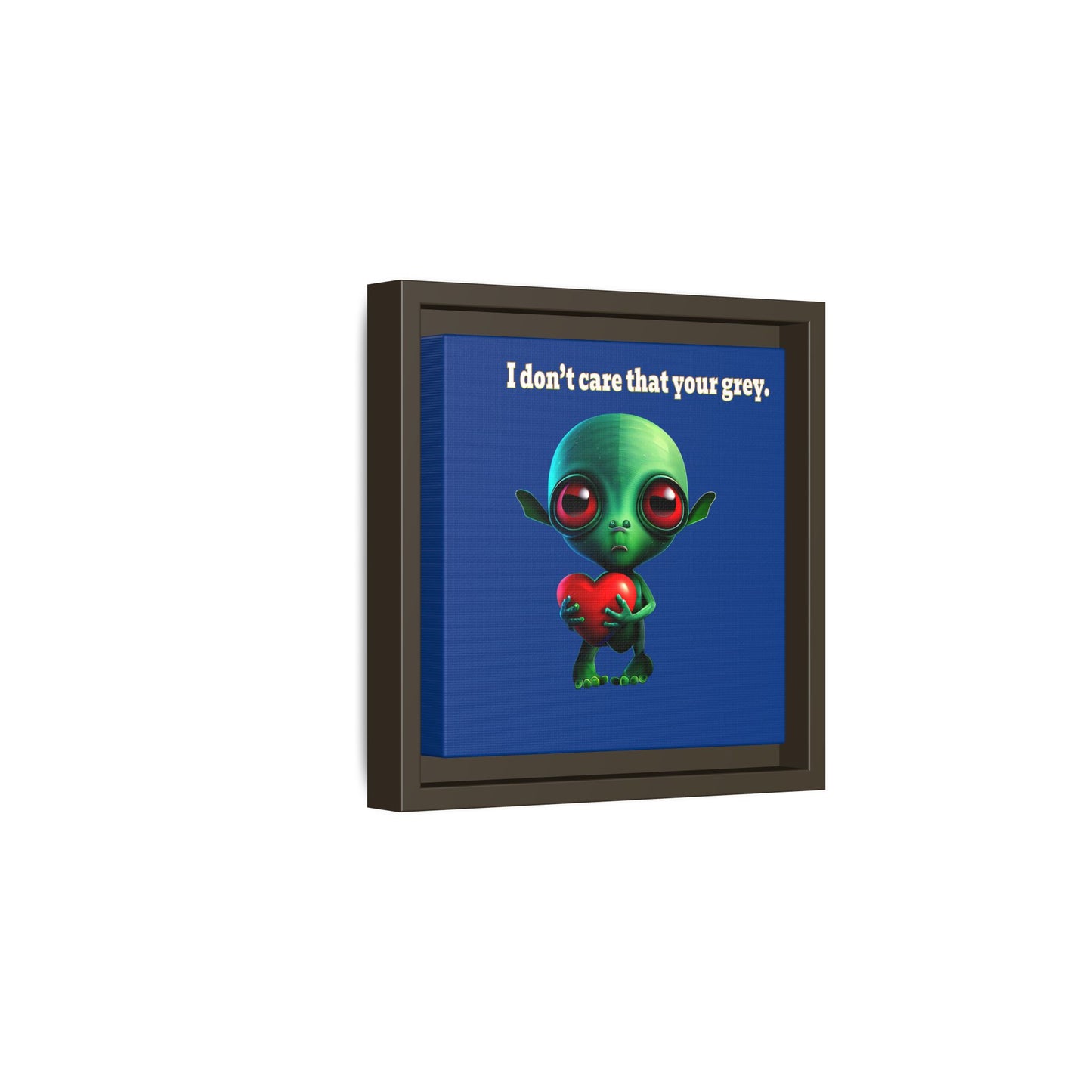 I don't care that your grey - framed canvas art (dark blue)