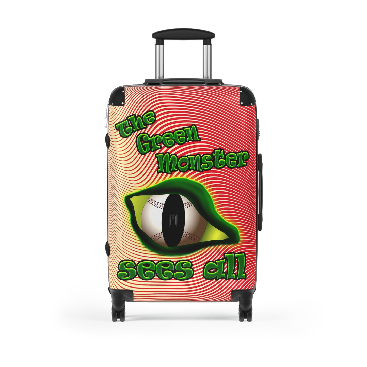 green monster - Suitcase (yellow-orange wave)