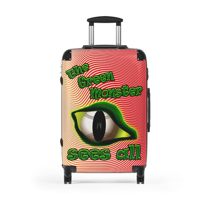 green monster - Suitcase (yellow-orange wave)
