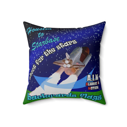 shoot for the stars - Spun Polyester Square Pillow - ('snoops' background)