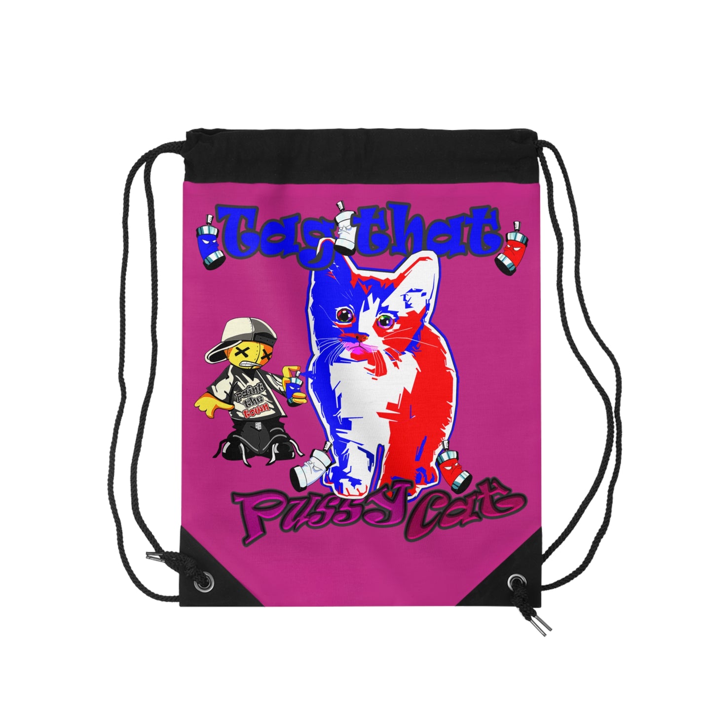 tag that - Drawstring Bag (pink)