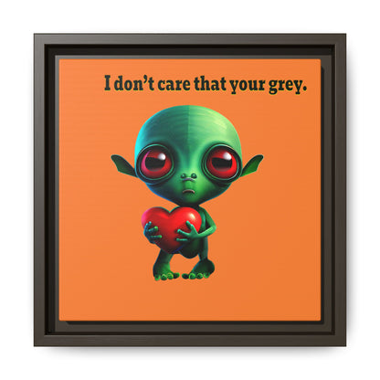 I don't care that your grey - framed canvas art (crusta)
