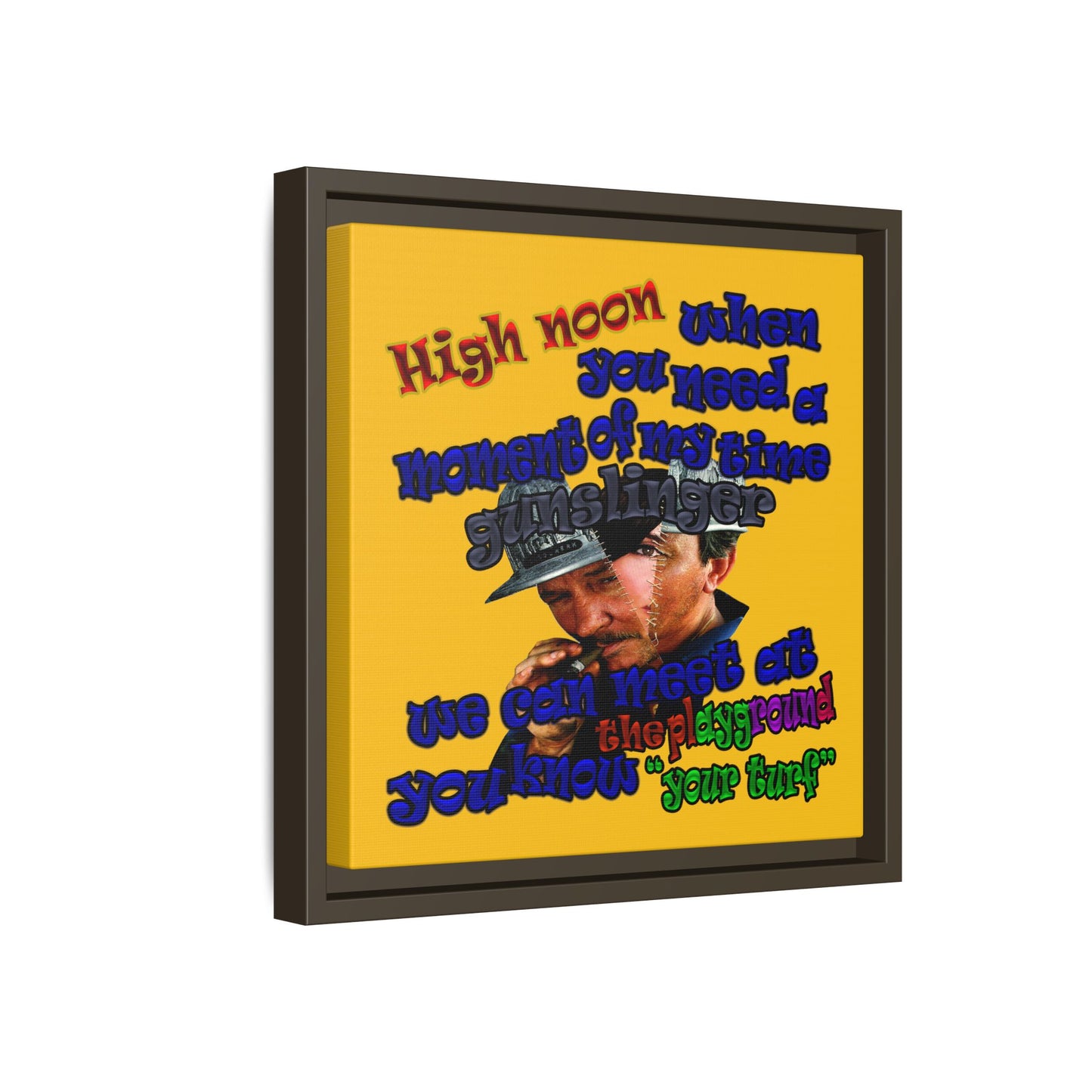 high noon - framed canvas art (yellow)
