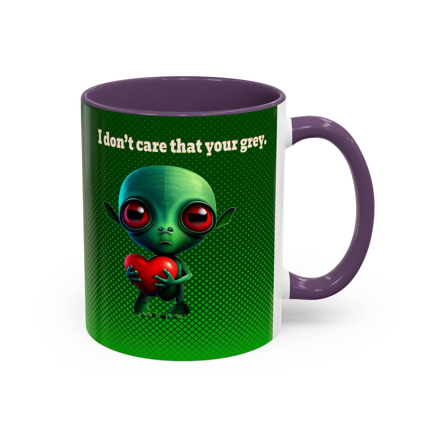 I don't care that your grey - Accent Mug (logo green)