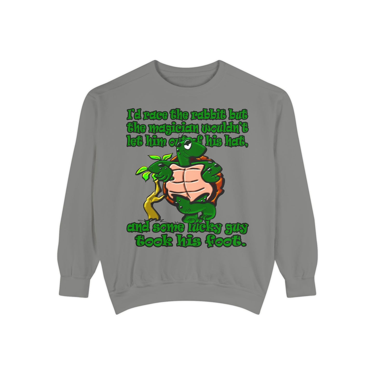 turtle race - Unisex Garment-Dyed Sweatshirt