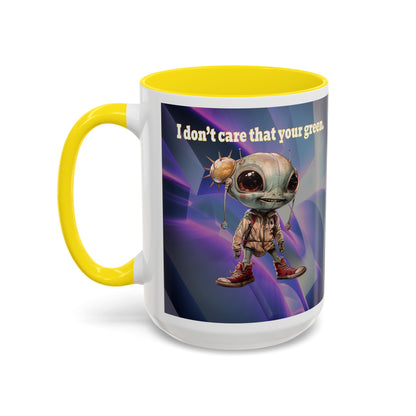 I don't care that your grey - Accent Mug (grey-pink wave)