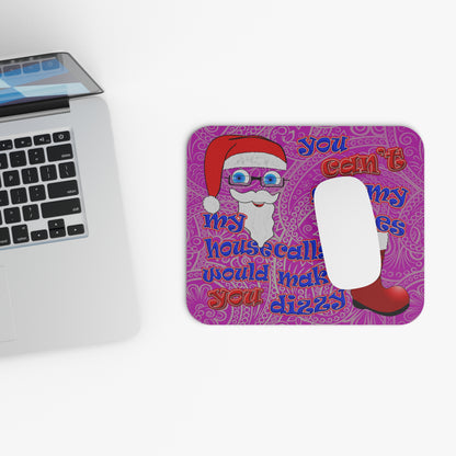 santa's shoes - Mouse Pad (Rectangle) (pink swirl)