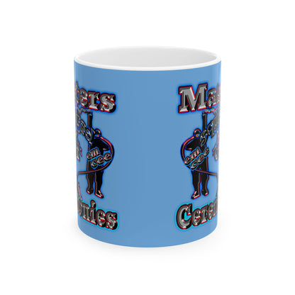 em cee squared - White Mug (light blue)