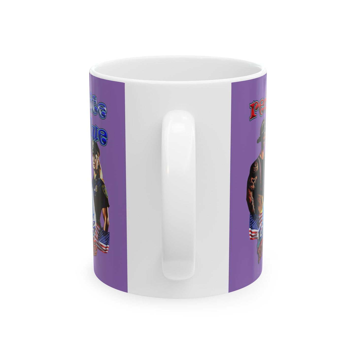 rw&b lives matter - White Mug (light purple)