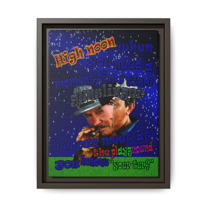 high noon - framed canvas art ('snoops' background)