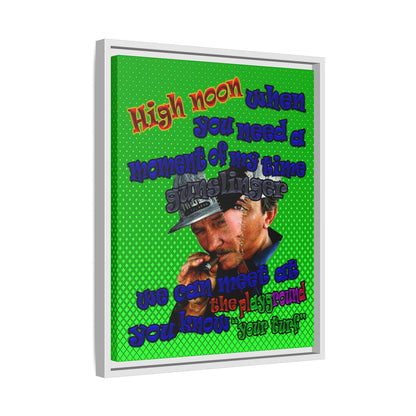 high noon - framed canvas art (logo green)