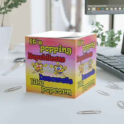 popping like popcorn - note cube (color blur)