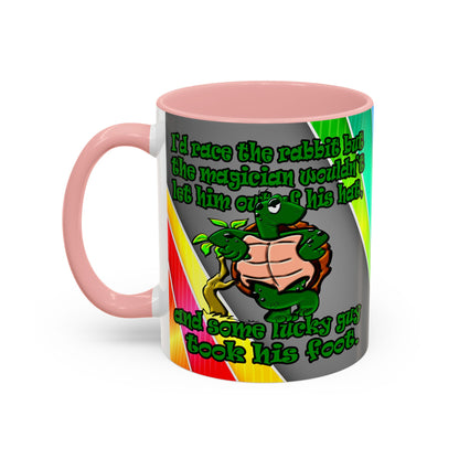 turtle race - Accent Mug (rainbow split)