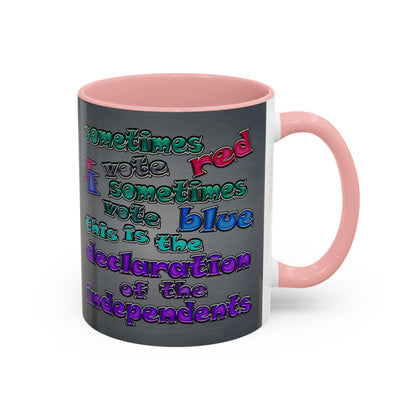 declaration of the independents - Accent Mug (grey-light grey)