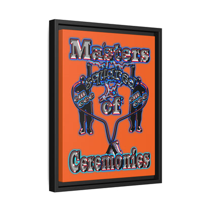 em cee squared - framed canvas art (orange)