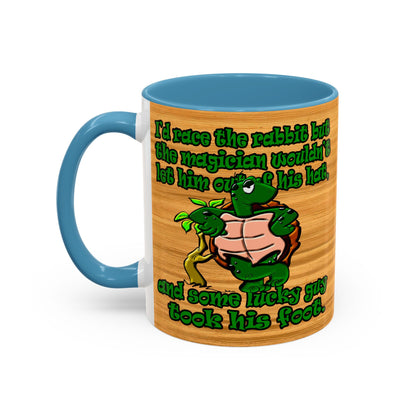 turtle race - Accent Mug (butterscotch wood finish)