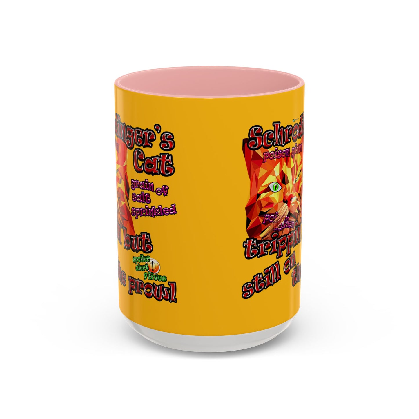 schrodinger's cat - Accent Mug (yellow)