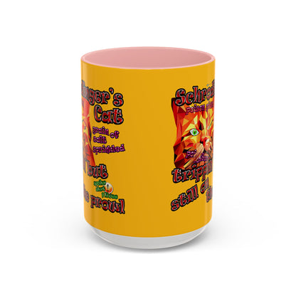 schrodinger's cat - Accent Mug (yellow)