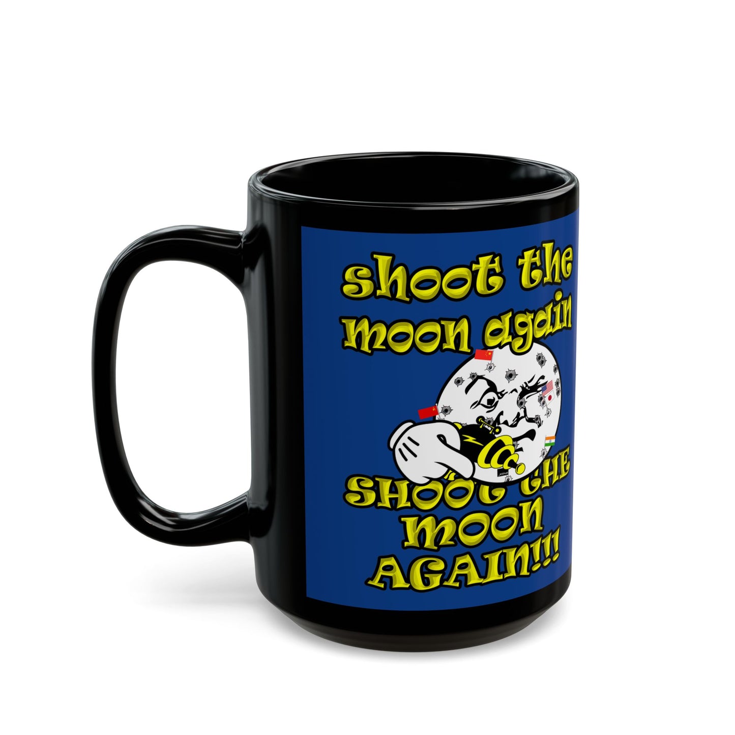shoot the moon again - Black Mug (dark blue)