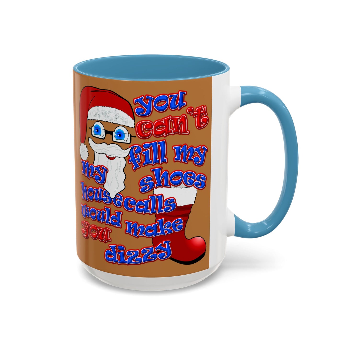 santa's shoes - Accent Mug (light brown)