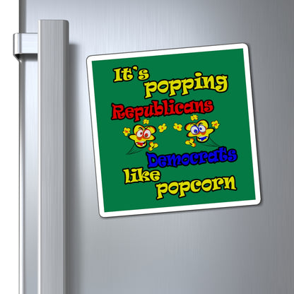 popping like popcorn - Magnets - (dark green)