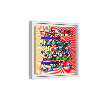 doggystyle - framed canvas art (yellow-orange wave)