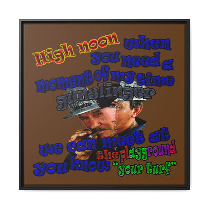 high noon - framed canvas art (brown)