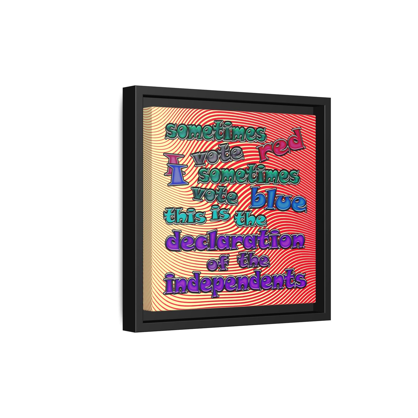 declaration of the independents - framed canvas art (yellow-orange wave)