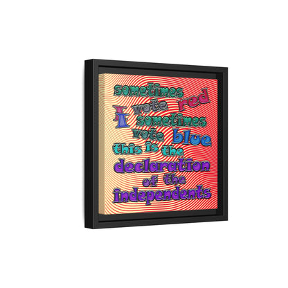 declaration of the independents - framed canvas art (yellow-orange wave)