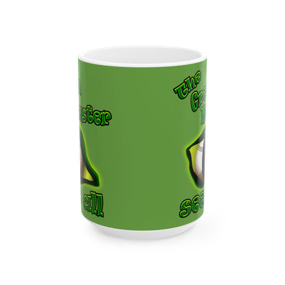 green monster - White Mug (green)