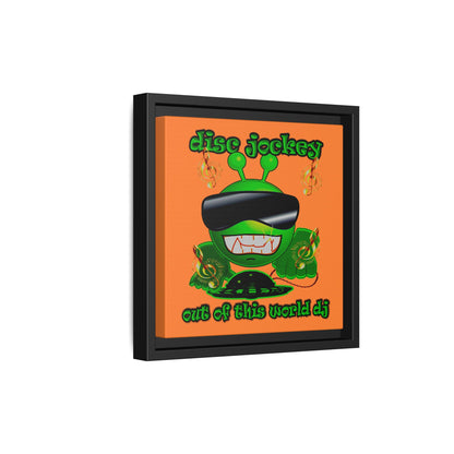 disc jockey - framed canvas art (crusta)