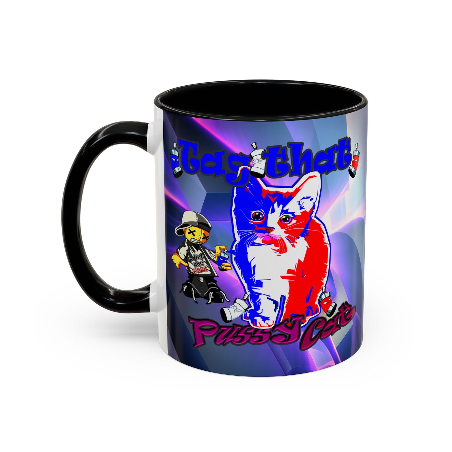 tag that - Accent Mug (grey-pink wave)