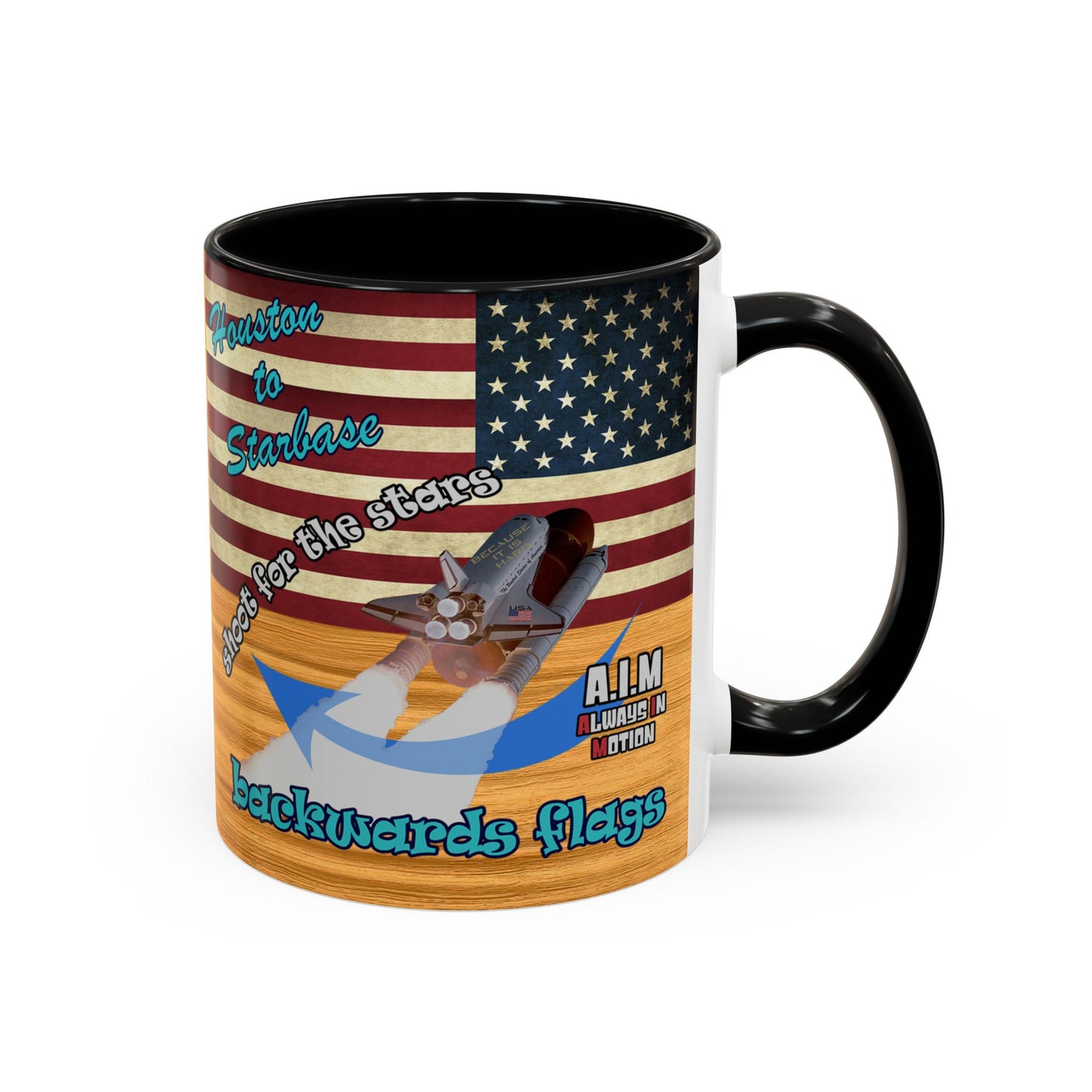 shoot for the stars - Accent Mug (butterscotch wood finish)