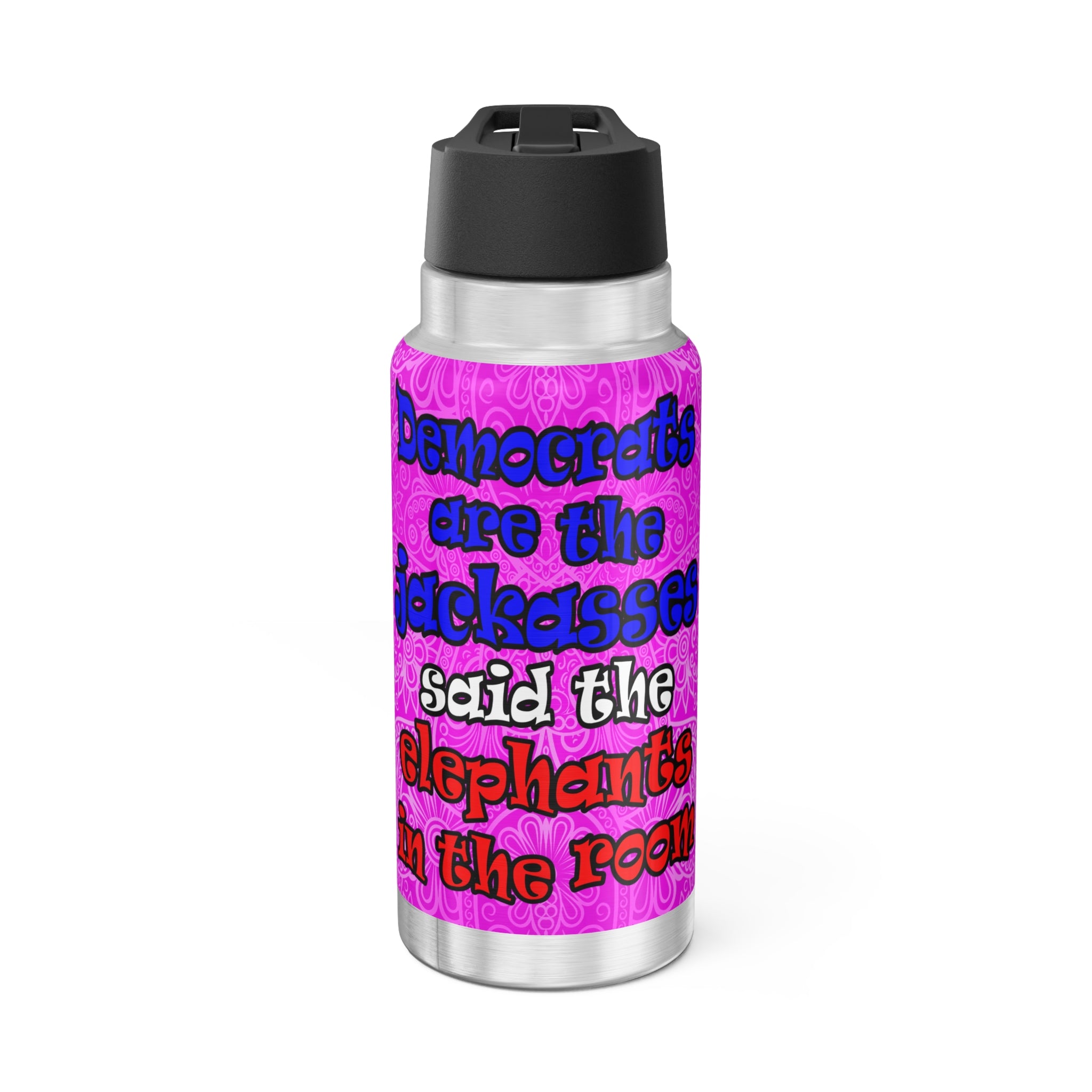 donkeys and elephants - Gator Tumbler, 32oz  (pink swirl)
