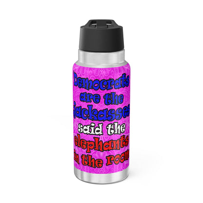 donkeys and elephants - Gator Tumbler, 32oz  (pink swirl)