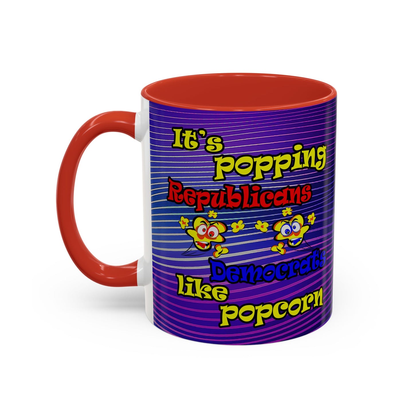 popping like popcorn - Accent Mug (purple wave)