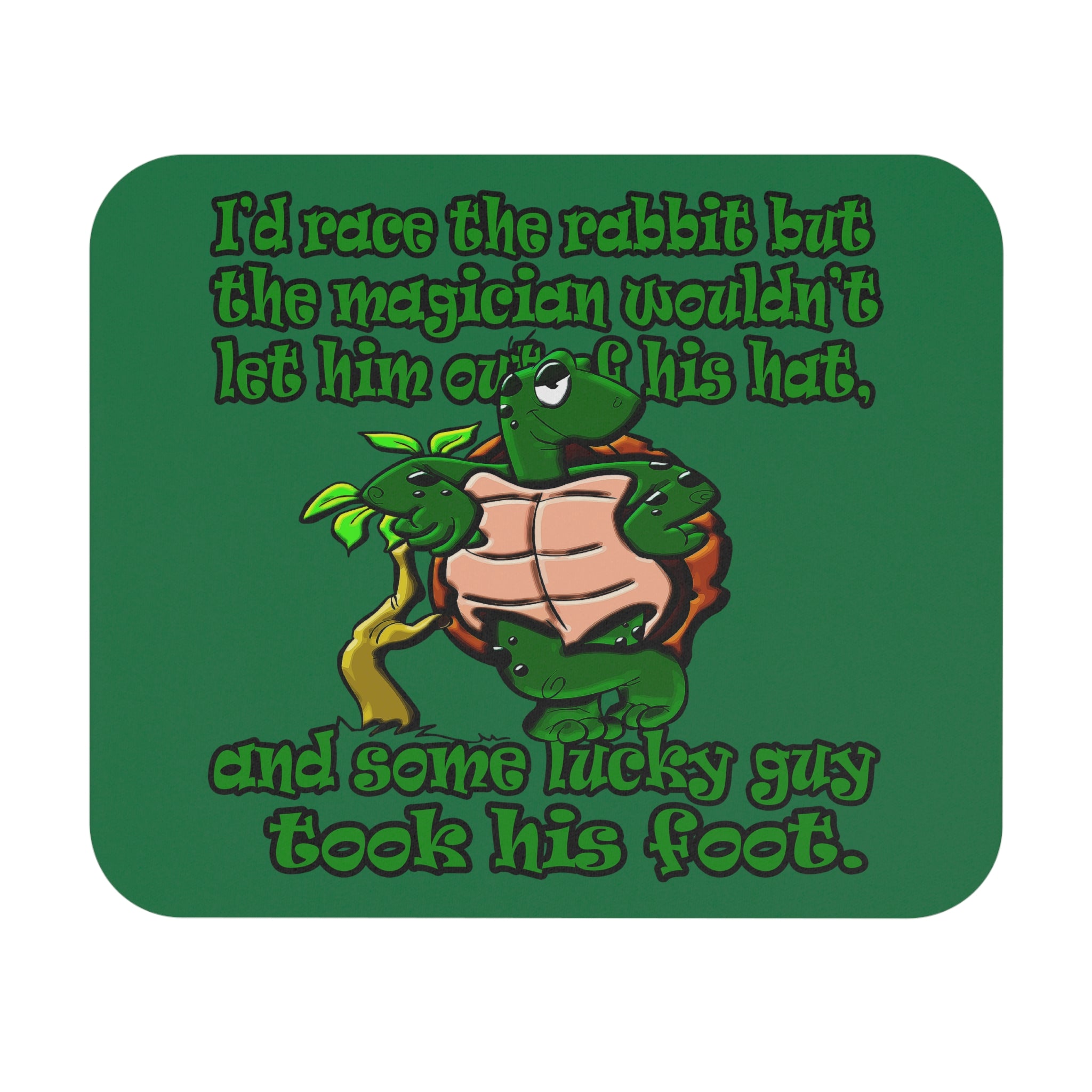 turtle race - Mouse Pad (Rectangle) (dark green)