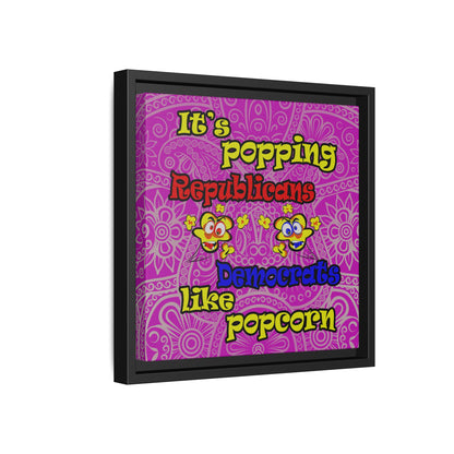 popping like popcorn - framed canvas art (pink swirl)