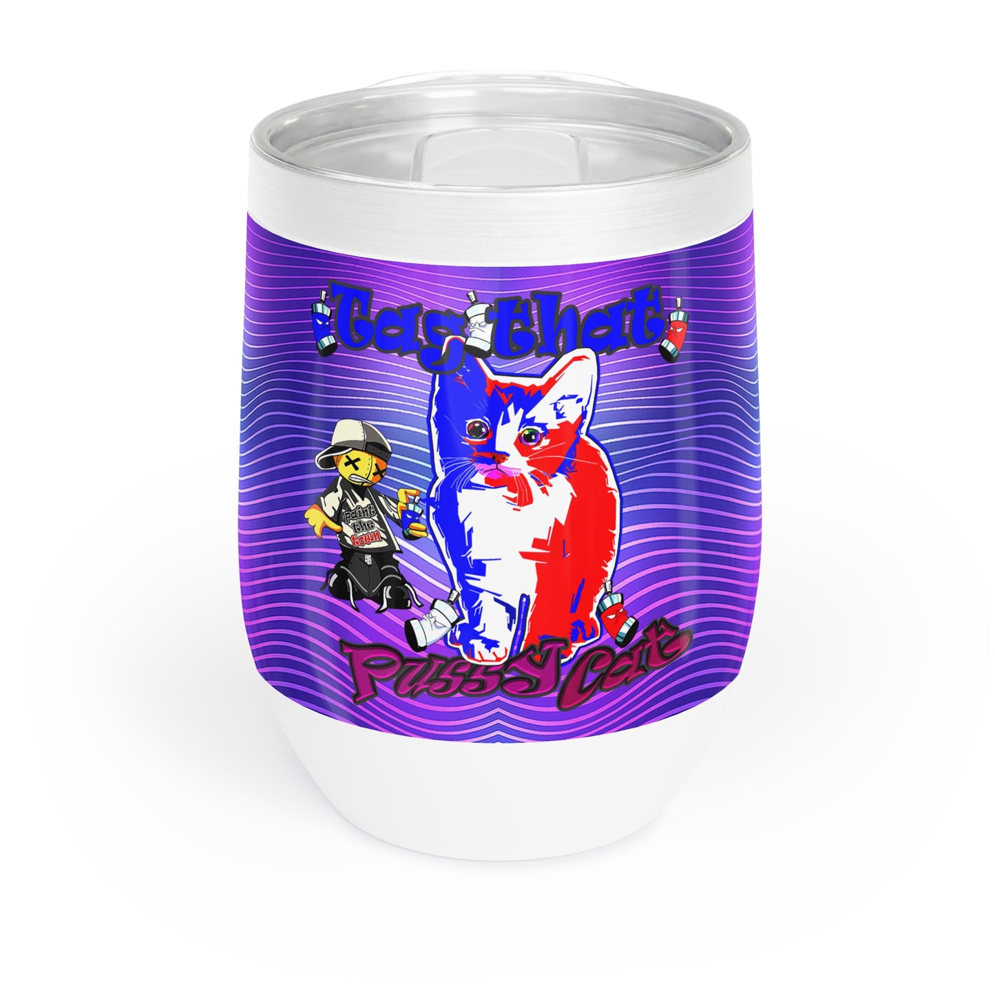 tag that - Chill Wine Tumbler (purple wave)
