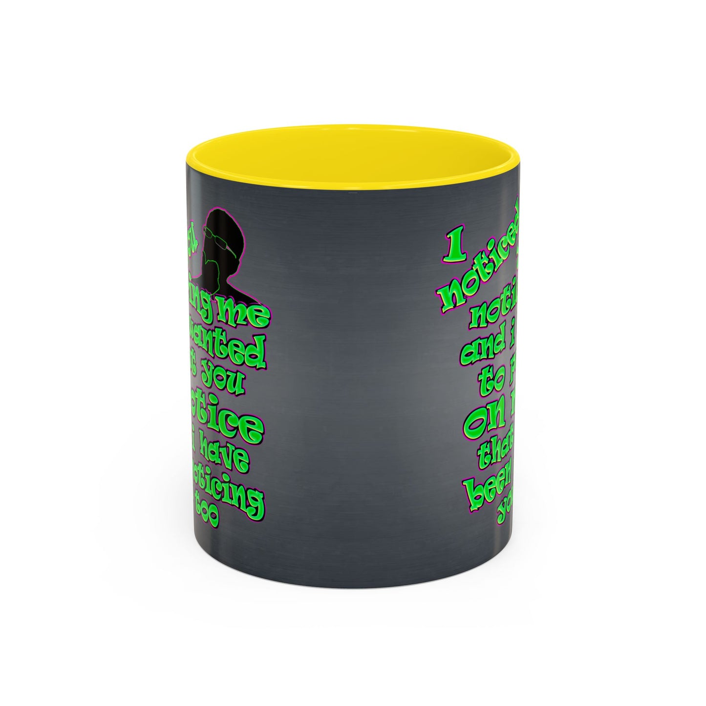 noticed you noticing - Accent Mug (grey-light grey)