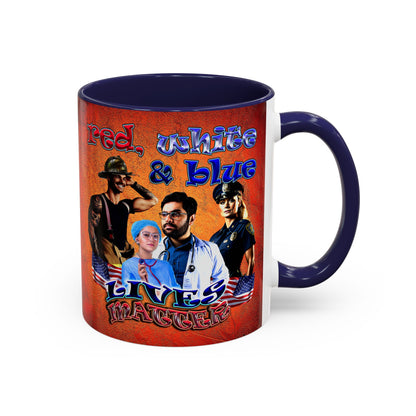 rw&b lives matter - Accent Mug (burnt orange)