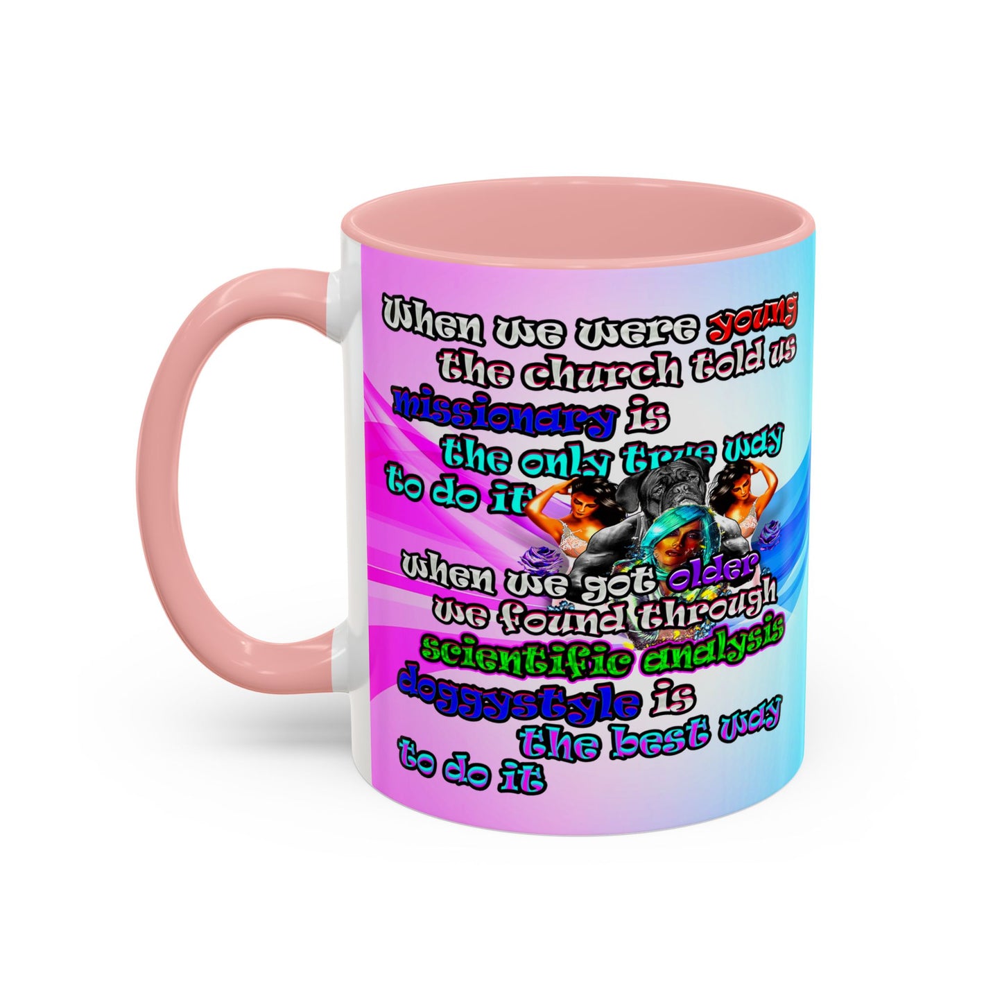 doggystyle - Accent Mug (light blue-pink wave)