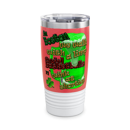 celtics logo - Ringneck Tumbler, 20oz (yellow-orange wave)