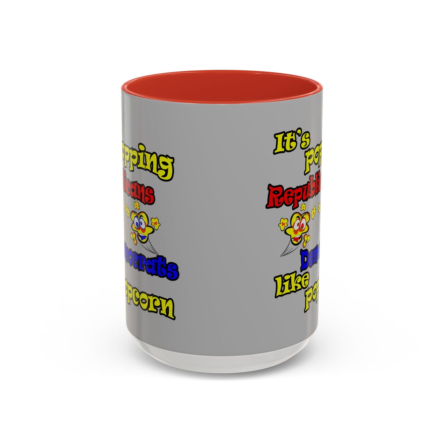 popping like popcorn - Accent Mug (light grey)