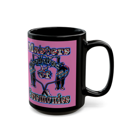 em cee squared - Black Mug (light pink)