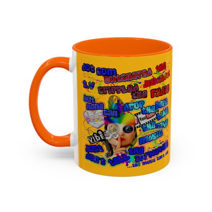 drop the beat - Accent Mug (yellow)
