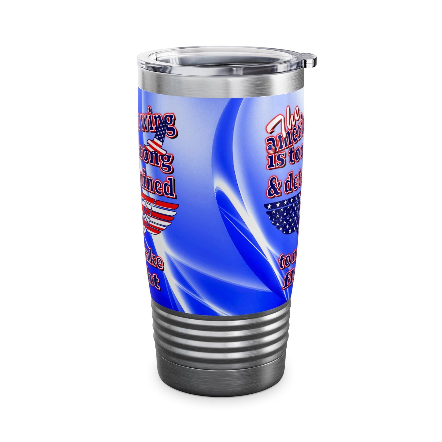 american wing - Ringneck Tumbler, 20oz (blue-white wave)