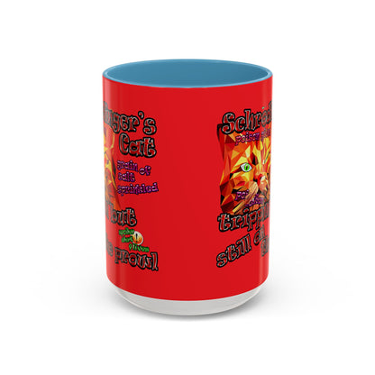 schrodinger's cat - Accent Mug (red)
