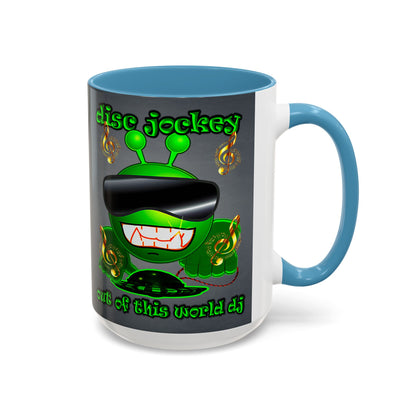 disc jockey - Accent Mug (grey-light grey)