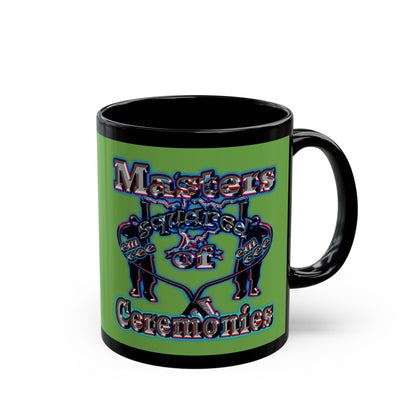 em cee squared - Black Mug (green)